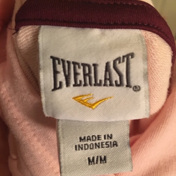 Everlast Pale Pink Hooded Short Sleeve Sweatshirt - Picture 4 of 5